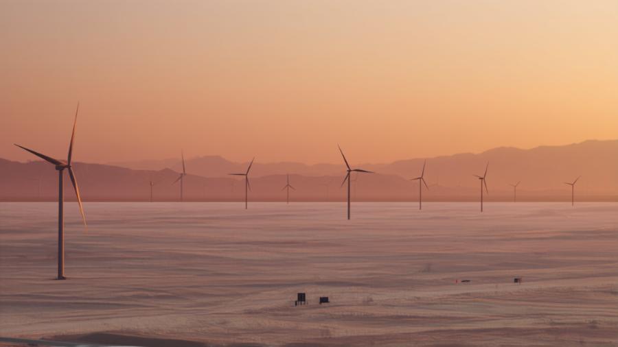 Wind turbines in the Atacama desert — renewable energy consulting in Chile